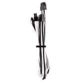 Premium Individually Sleeved PCIe Cables (Single Connector) Type 4 Gen 4 – White/Black